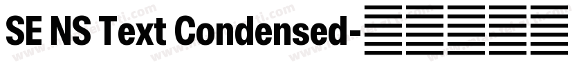 SE NS Text Condensed字体转换
